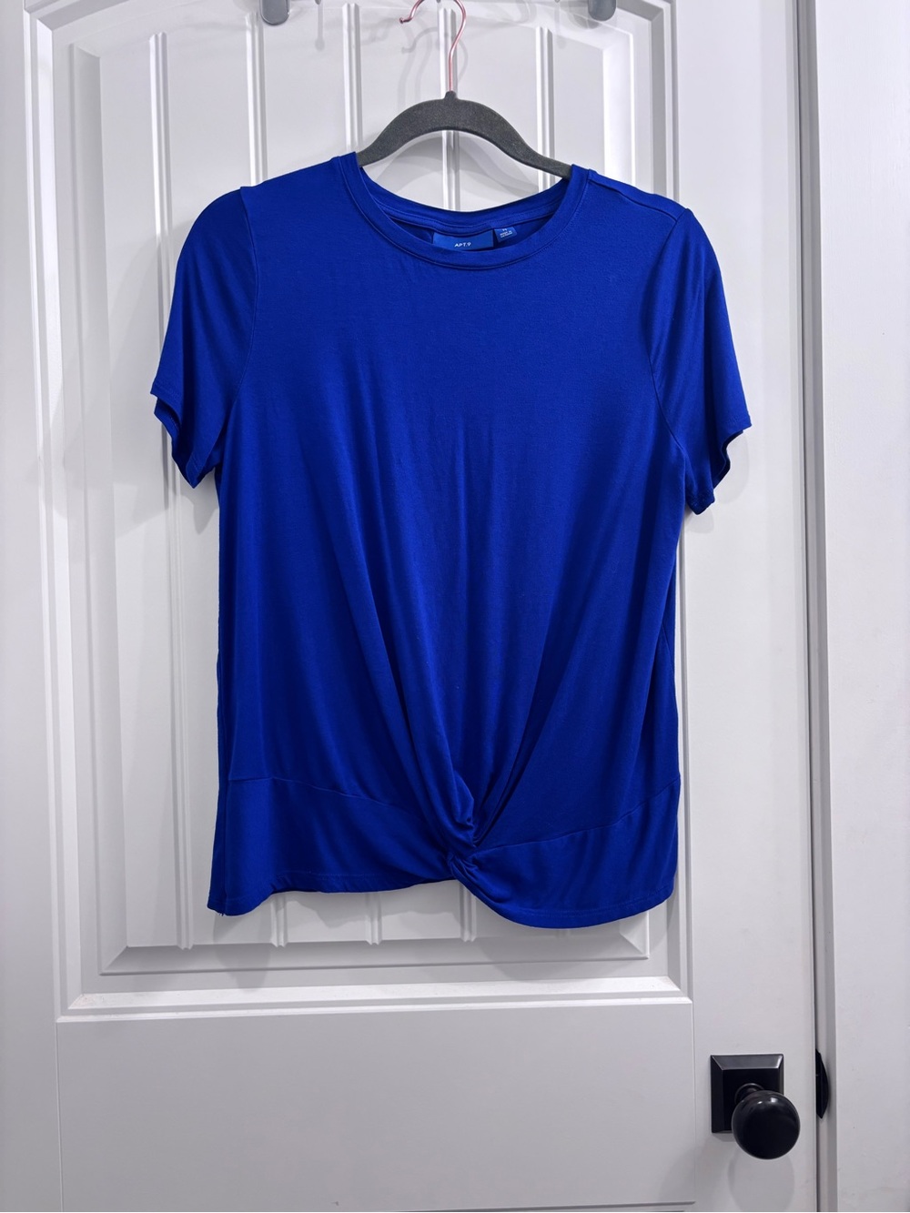 Apt. 9 Short-Sleeve Twist Front Tee - Royal Blue